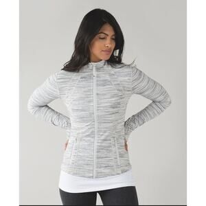 Lululemon Define Jacket 10 M Space Dye Camo White Silver Spoon Zip Running